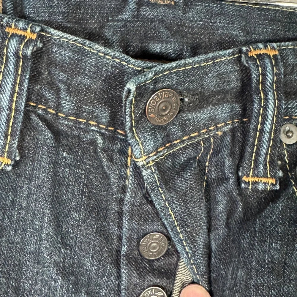 Syoaiya Jeans Mens 29 (28x29) Blue Selvedge Slim Straight Dark Wash Made Japan